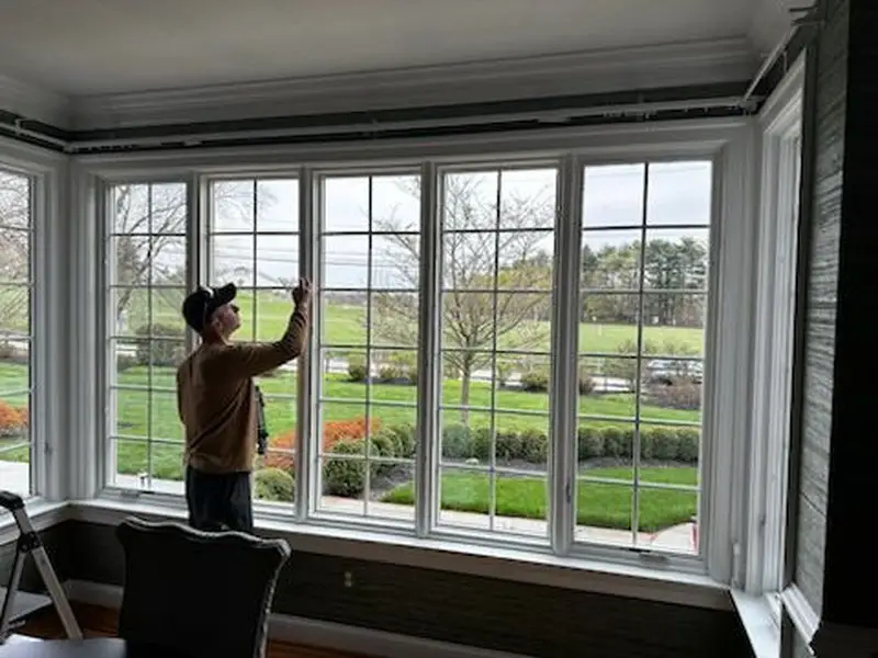 picture window installation in modern home