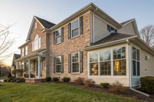 Energy-efficient replacement windows installed on Pennsylvania home showing improved insulation and modern design