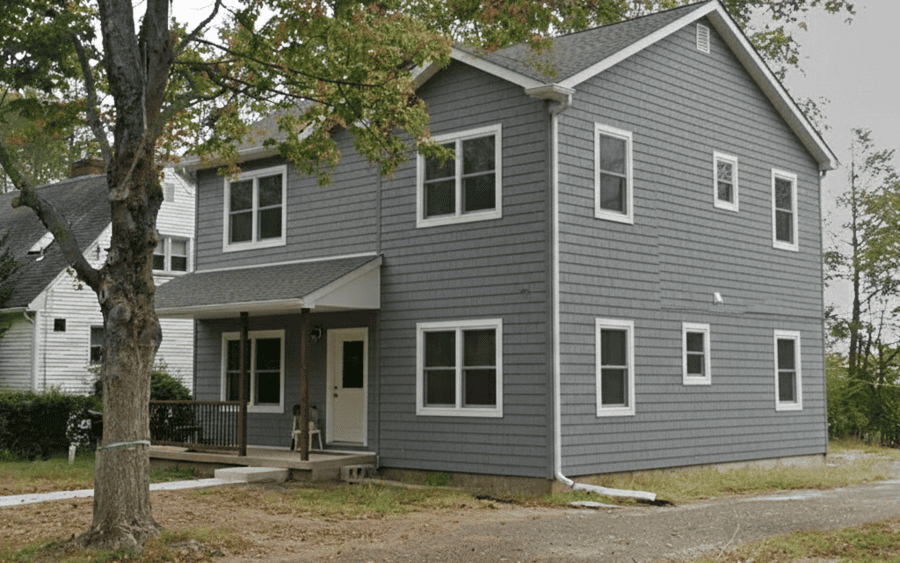 A Cherry Hill home after siding installation and replacement.