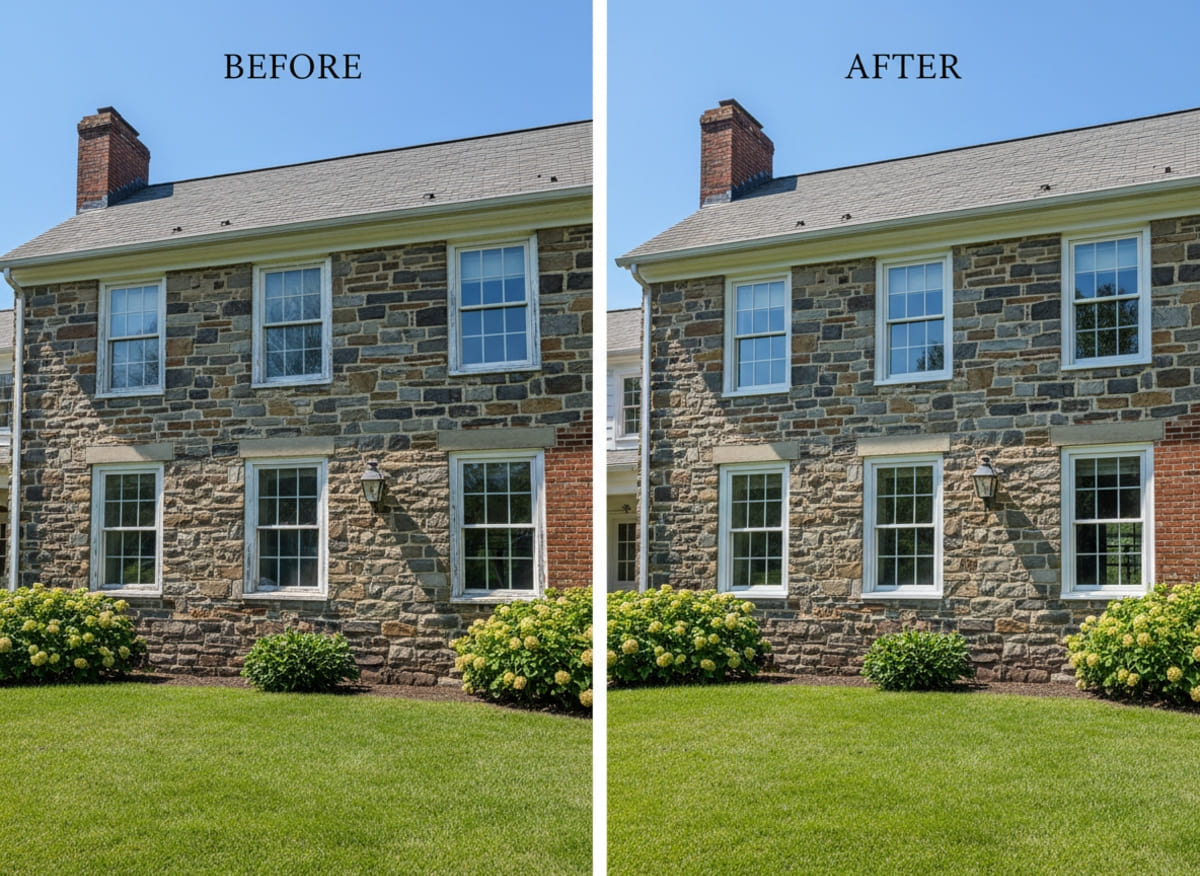 Ranch home window replacement in Cornwells Heights, Bensalem PA — Monarch Contractors